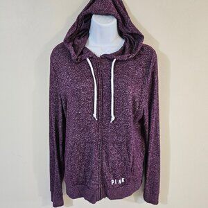Victoria's Secret PINK Women's Purple Full Zip Hoodie - Size S